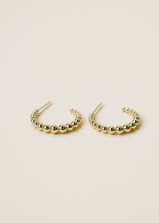 Ball Hoop Gold Earrings by JaxKelly | Large - Zen&Zip