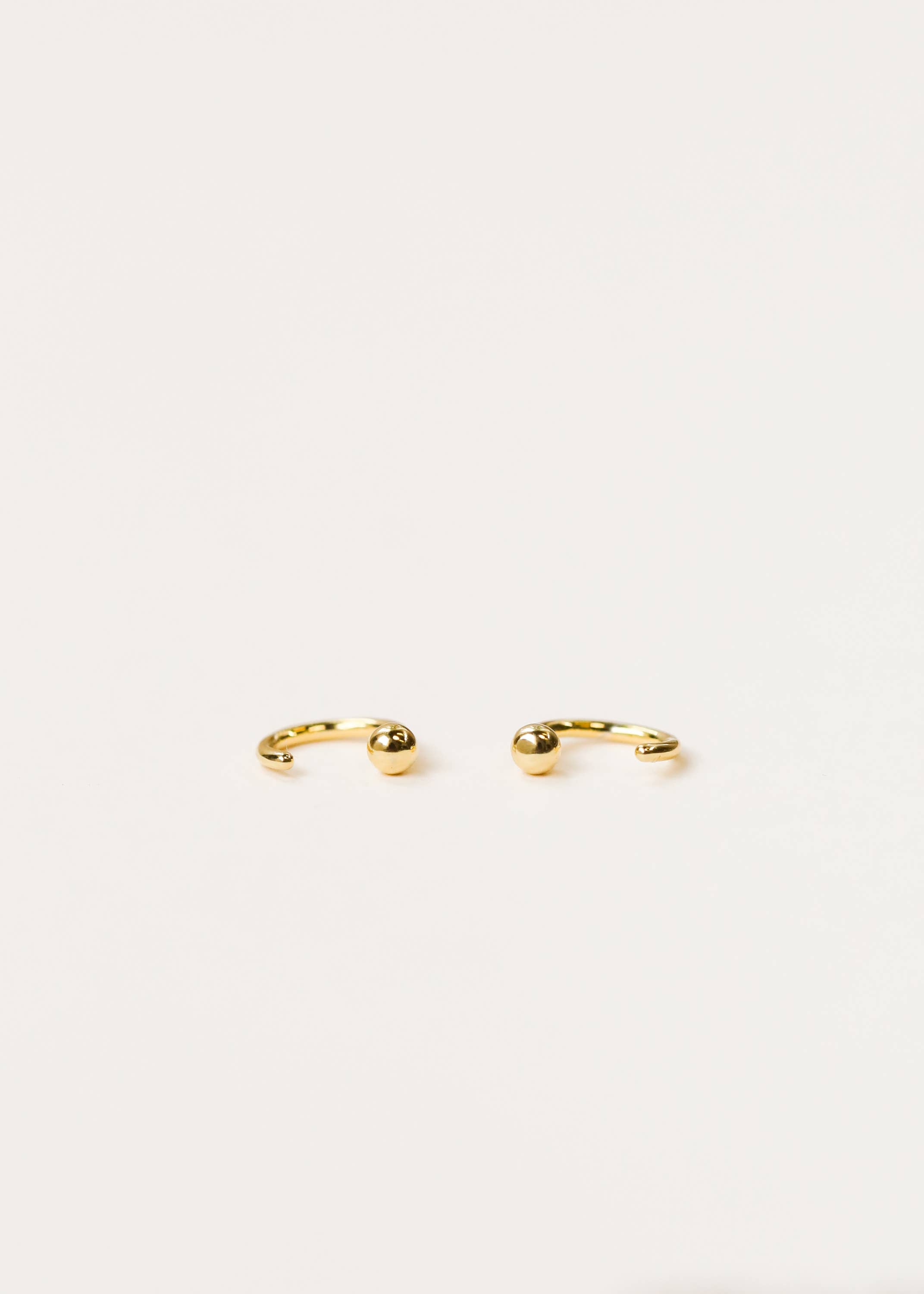 Huggies Earrings by JaxKelly | Gold Sphere - Zen&Zip