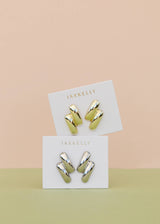 Gold Double Bold Bar Earring - Zen&Zip