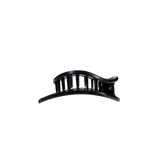 Jet Black Small Flat Circle Hair Clip