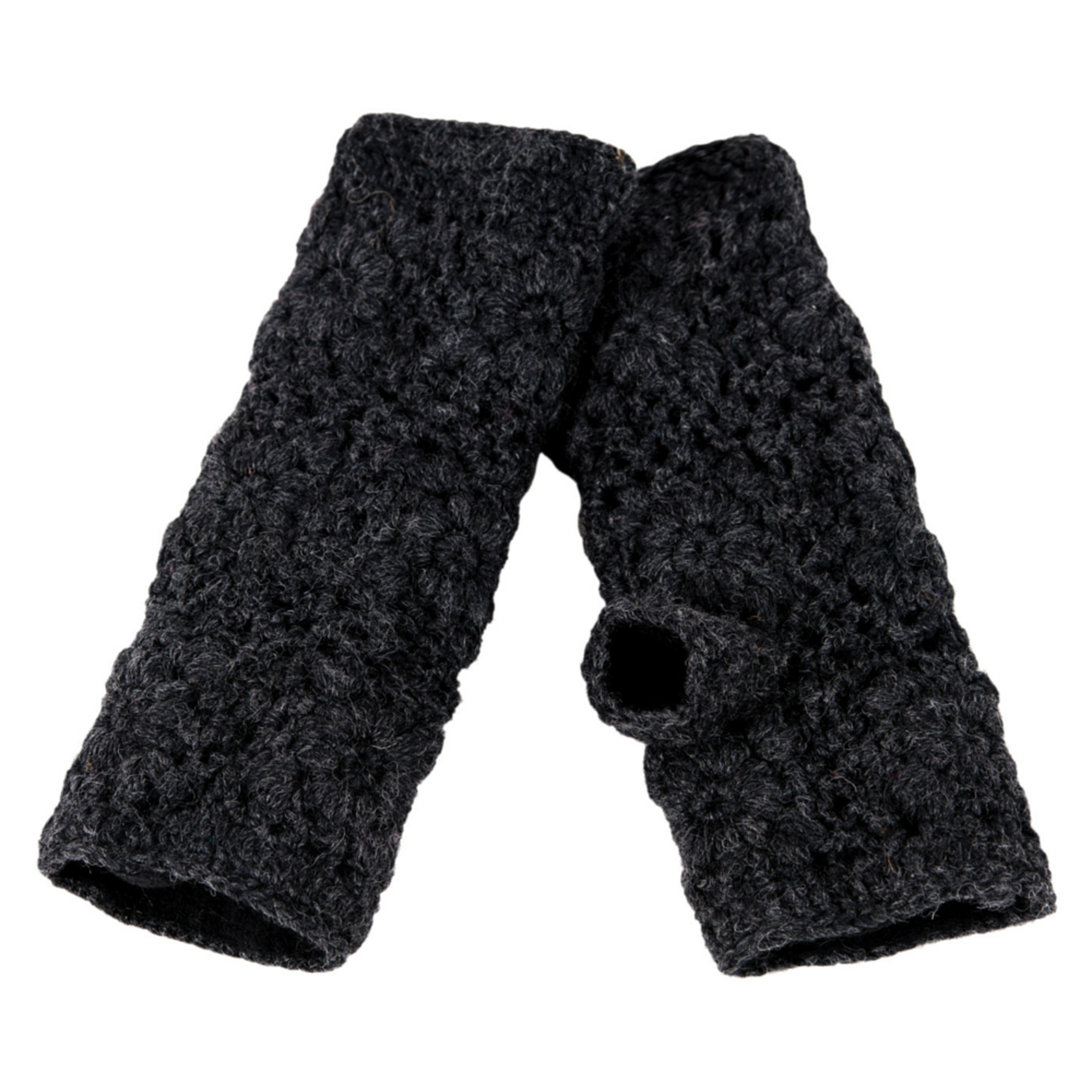 Flower Crochet Fingerless Gloves by Nirvanna Designs