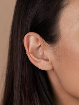 Gold Cuff Earrings - Ball