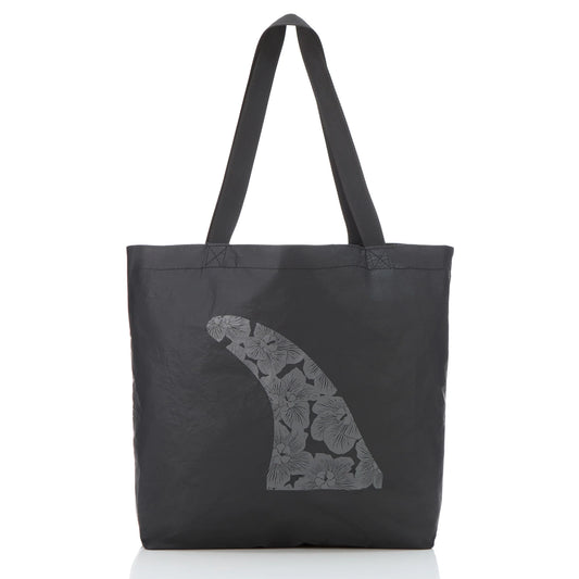 Fin Reversible Tote by Aloha Collection | Charcoal/Black
