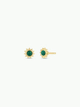 Sun Stud Earrings by JaxKelly | Malachite - Zen&Zip