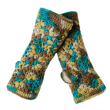 Flower Crochet Fingerless Gloves by Nirvanna Designs