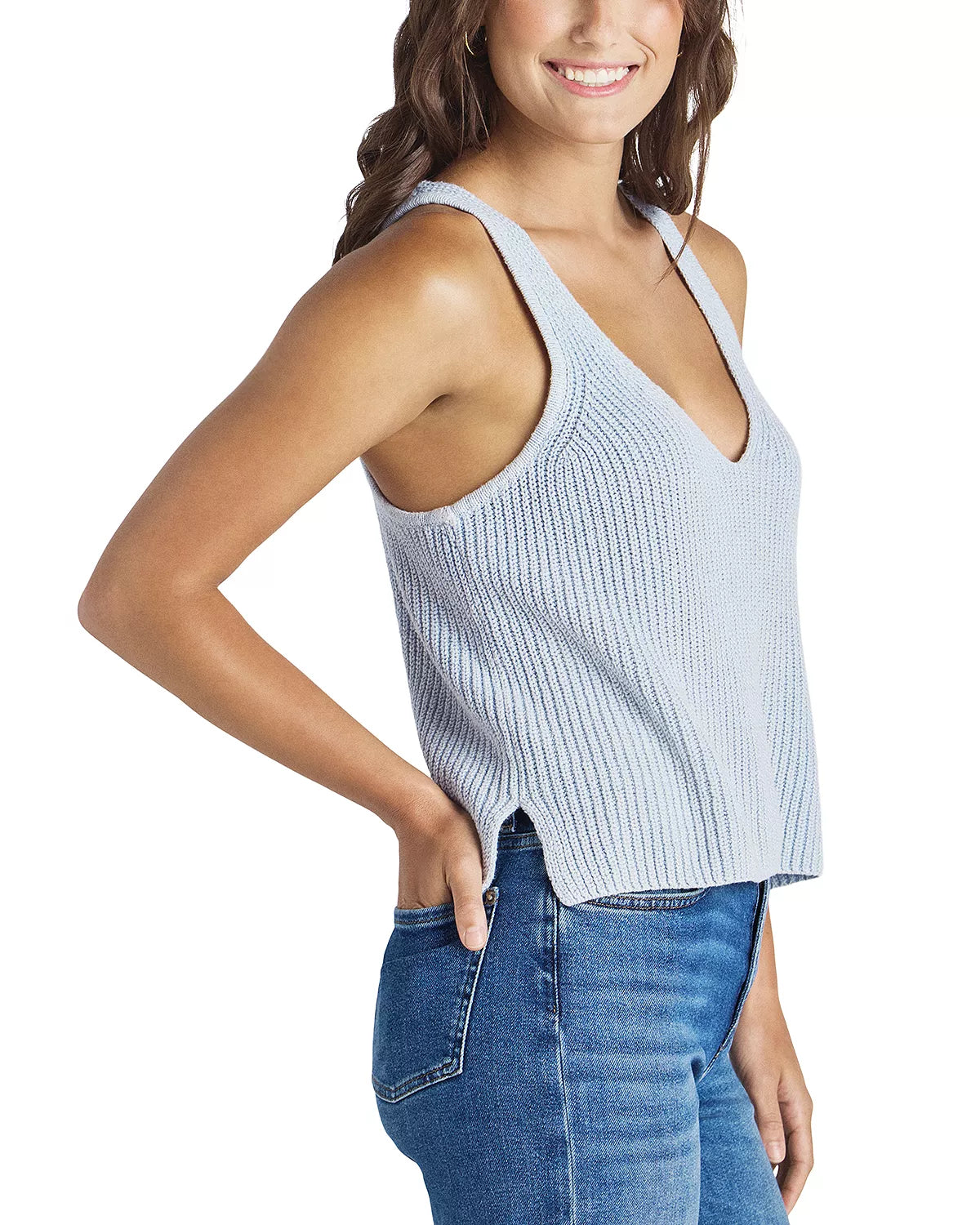 Deirdre Sweater Tank Bleached Indigo