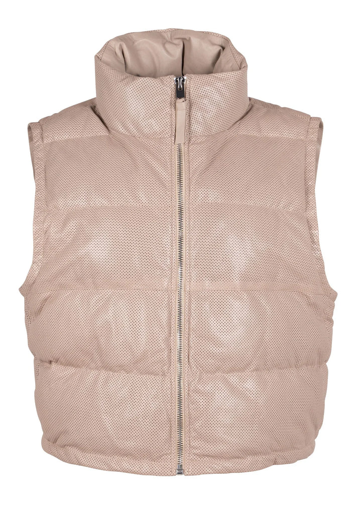 Ellice Perforated Vest Stone