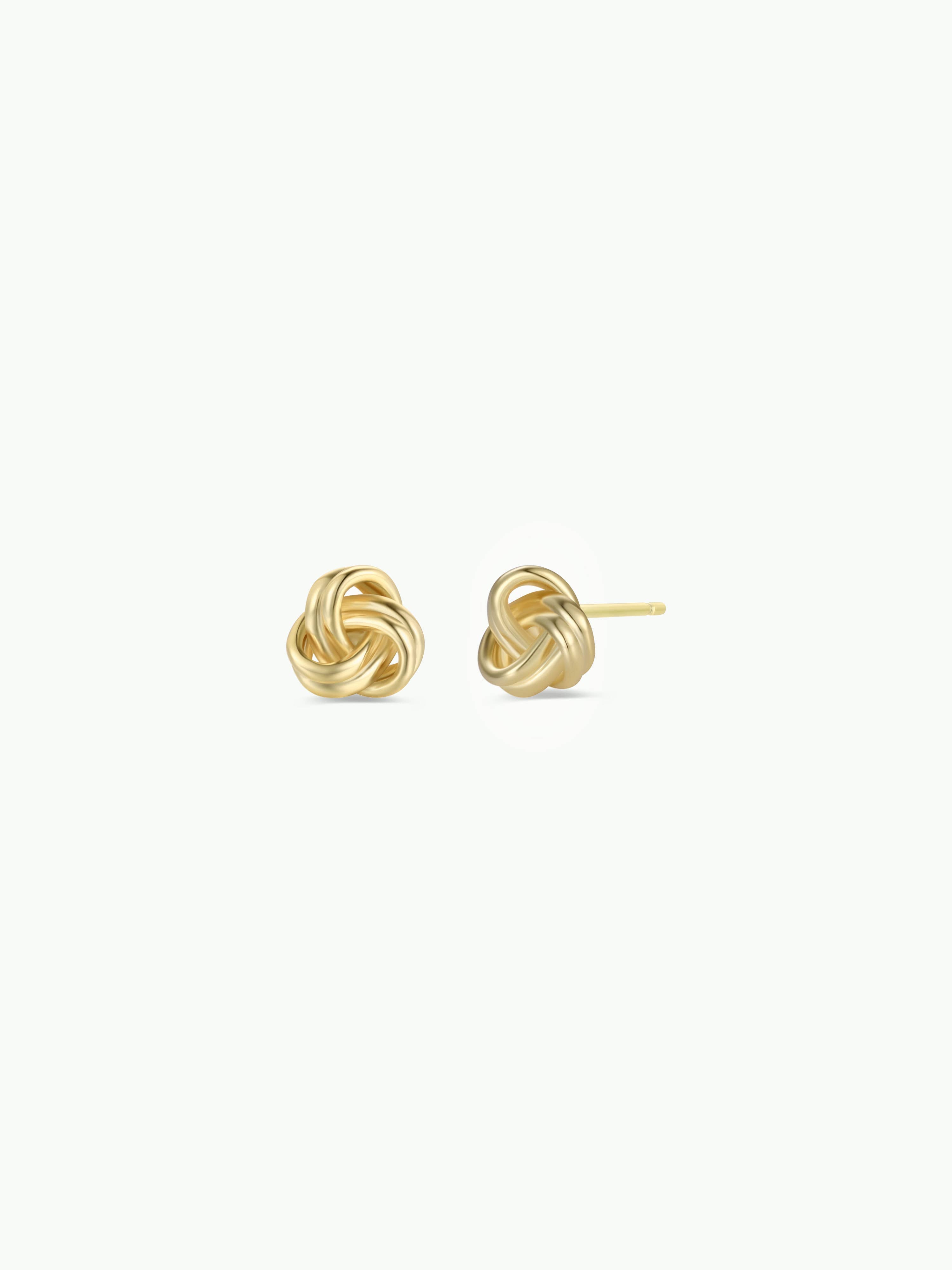 Petite Gold Knot Earrings by JaxKelly