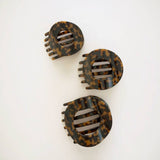 Tortoise Large Flat Circle Hair Clip