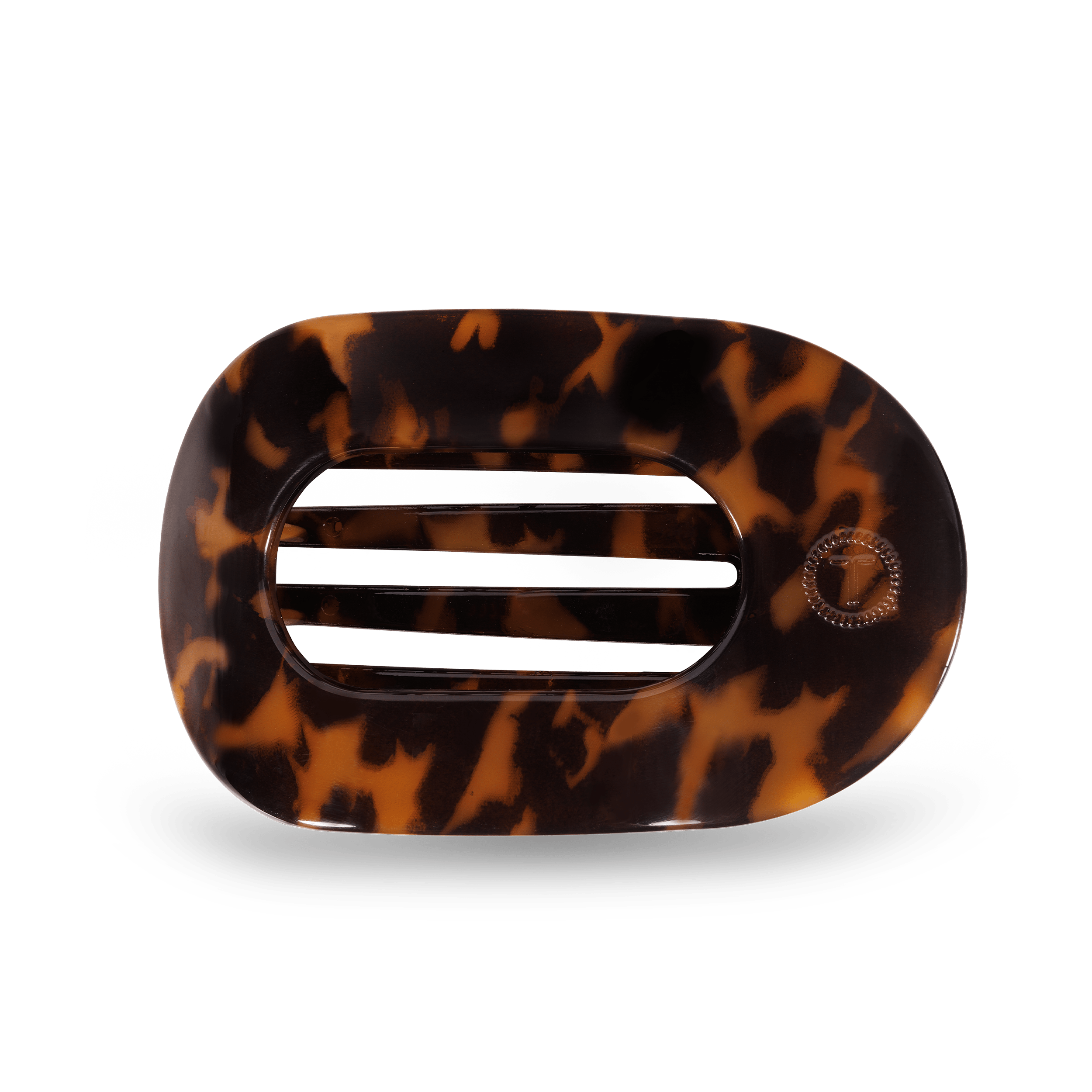 Tortoise Medium Flat Round Clip - Zen&Zip