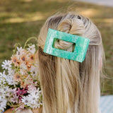 Flat Rectangle Hair Clip | Medium | Spring Splash - Zen&Zip
