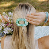Flat Round Hair Clip | Small | Spring Splash - Zen&Zip