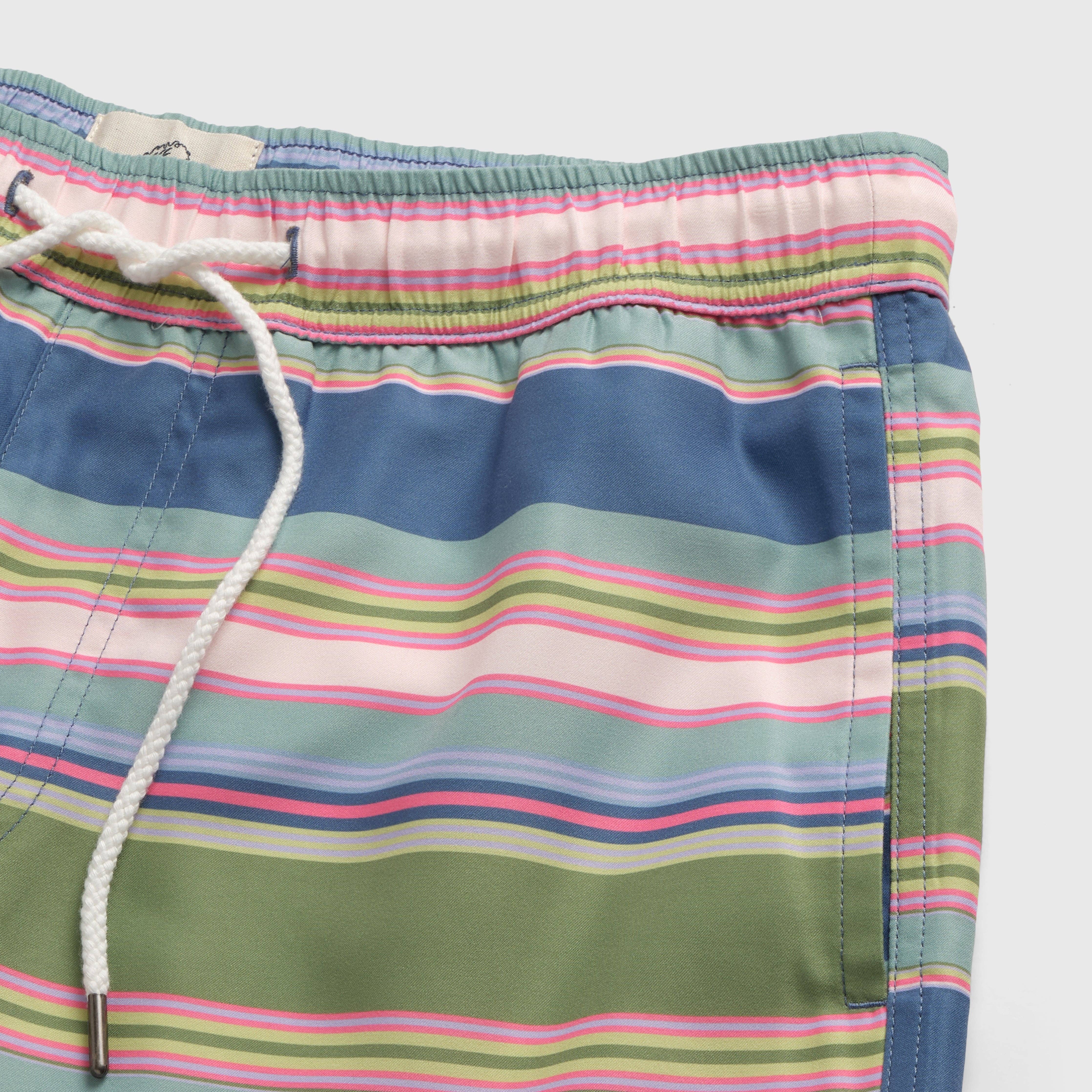 Jimmy 5" Retro Volley Short by SurfSideSupply | Retro Stripe - Zen&Zip
