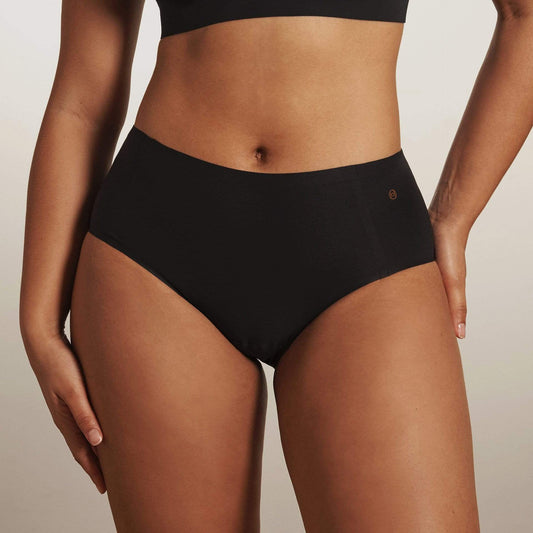 High-Waisted Retro Bikini: Black / Fits 0-14 - Zen&Zip