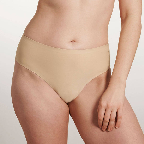High-Waisted Thong by Evelyn & Bobbie | Sand