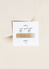 Huggies - Fire Opal - Earring - Zen&Zip