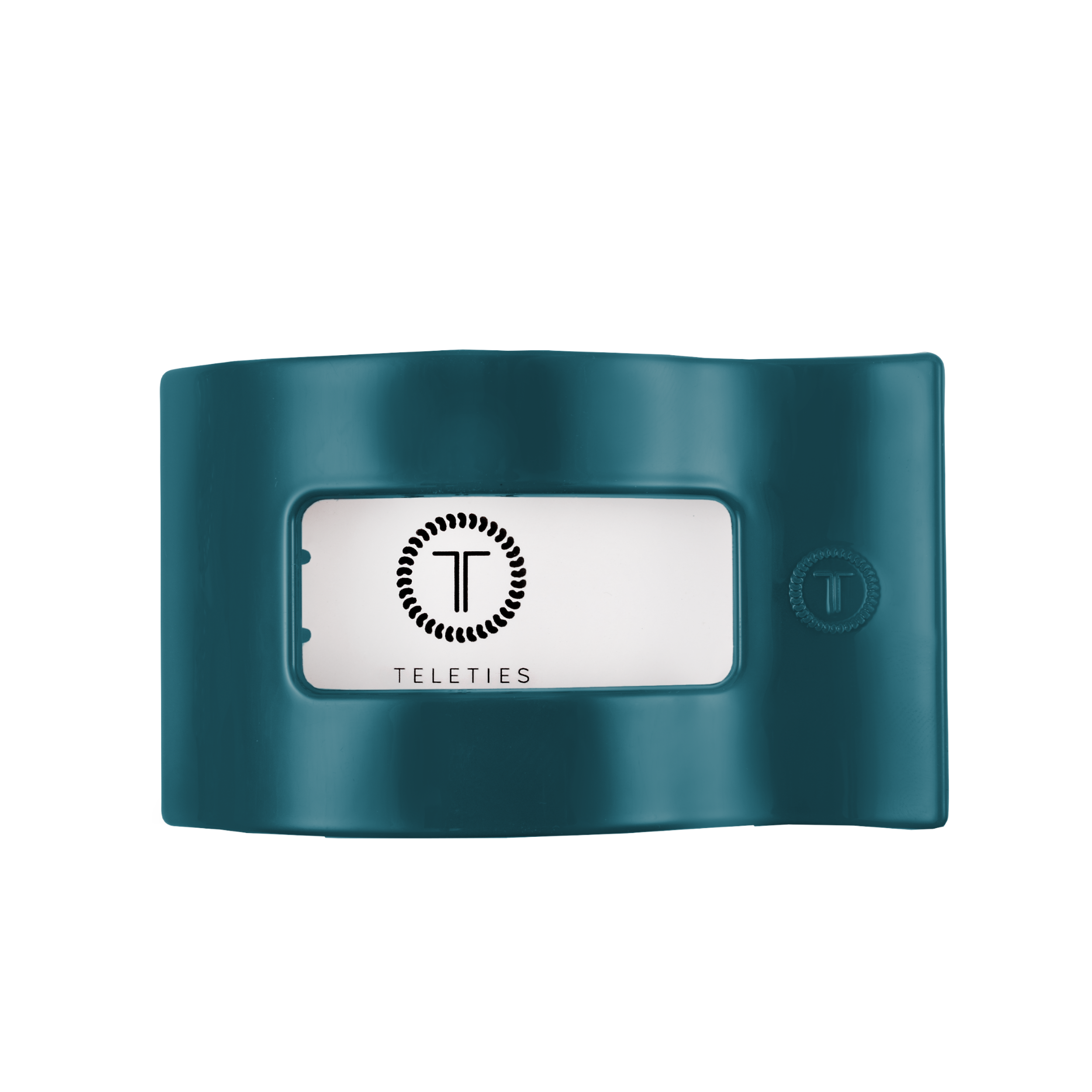 Teal With It Large Flat Rectangle Hair Clip