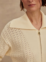 Arney Half Zip Knit Polo by Varley | Egret