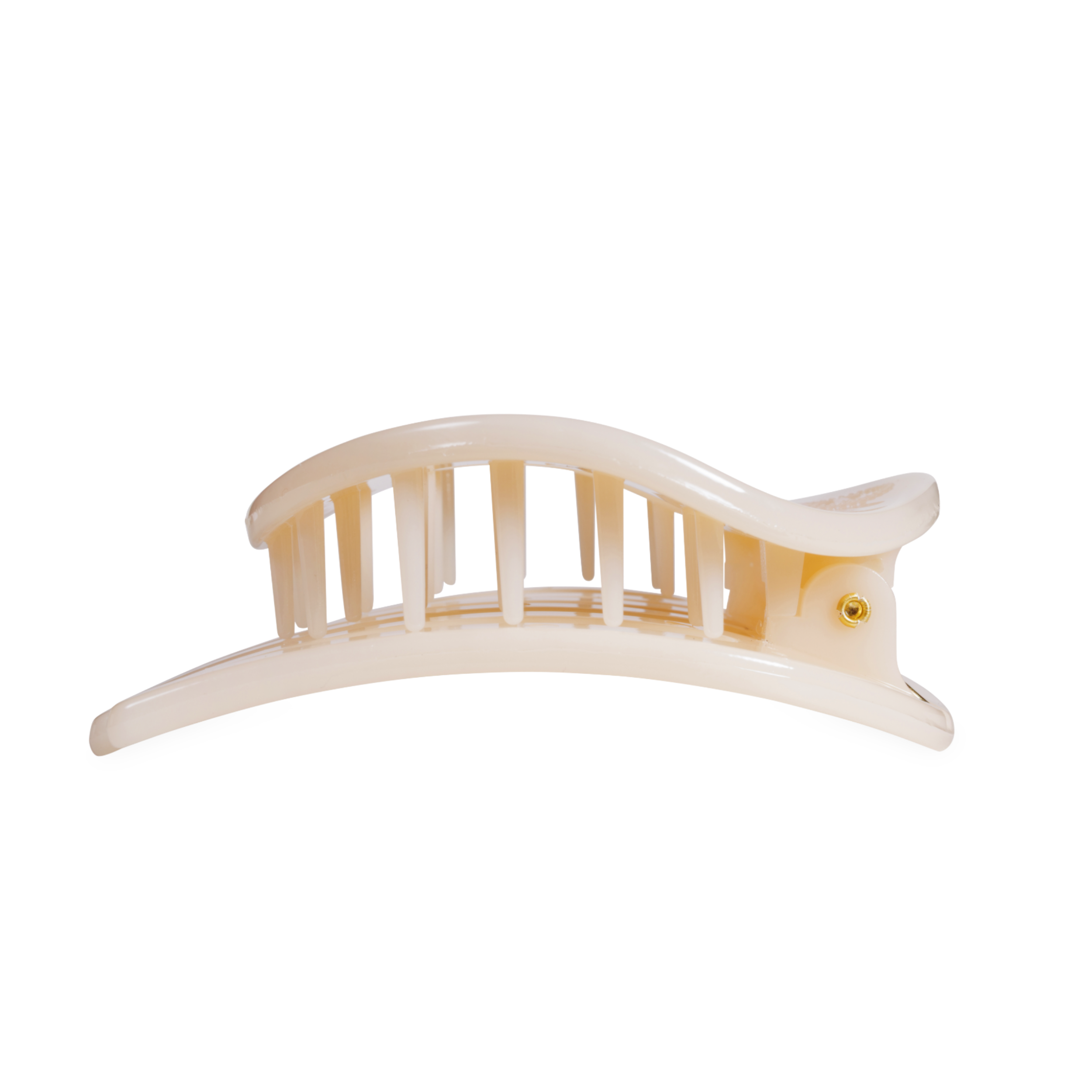Almond Beige Large Flat Circle Hair Clip
