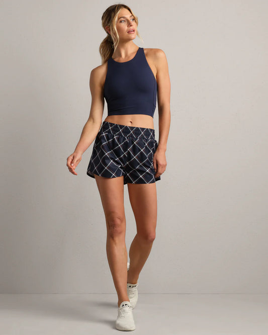 Mirage Play Short Lined by Rhone | Navy Blue Windowpane