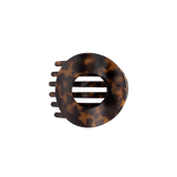 Tortoise Medium Flat Circle Hair Clip