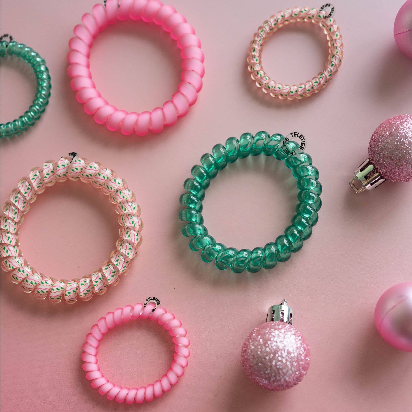 Spiral Hair Coils | Small | Merry Pinkmas Hair Ties - Zen&Zip