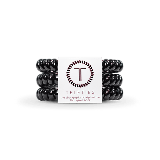Spiral Hair Coils | Small | Jet Black Hair Ties - Zen&Zip