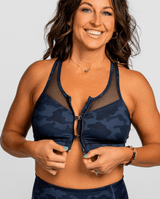 The Closer Bra by Handful | Looker (Navy Camo) - Zen&Zip