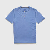 Sean Burnout Henley by SurfSideSupply | Wedgewood Blue - Zen&Zip