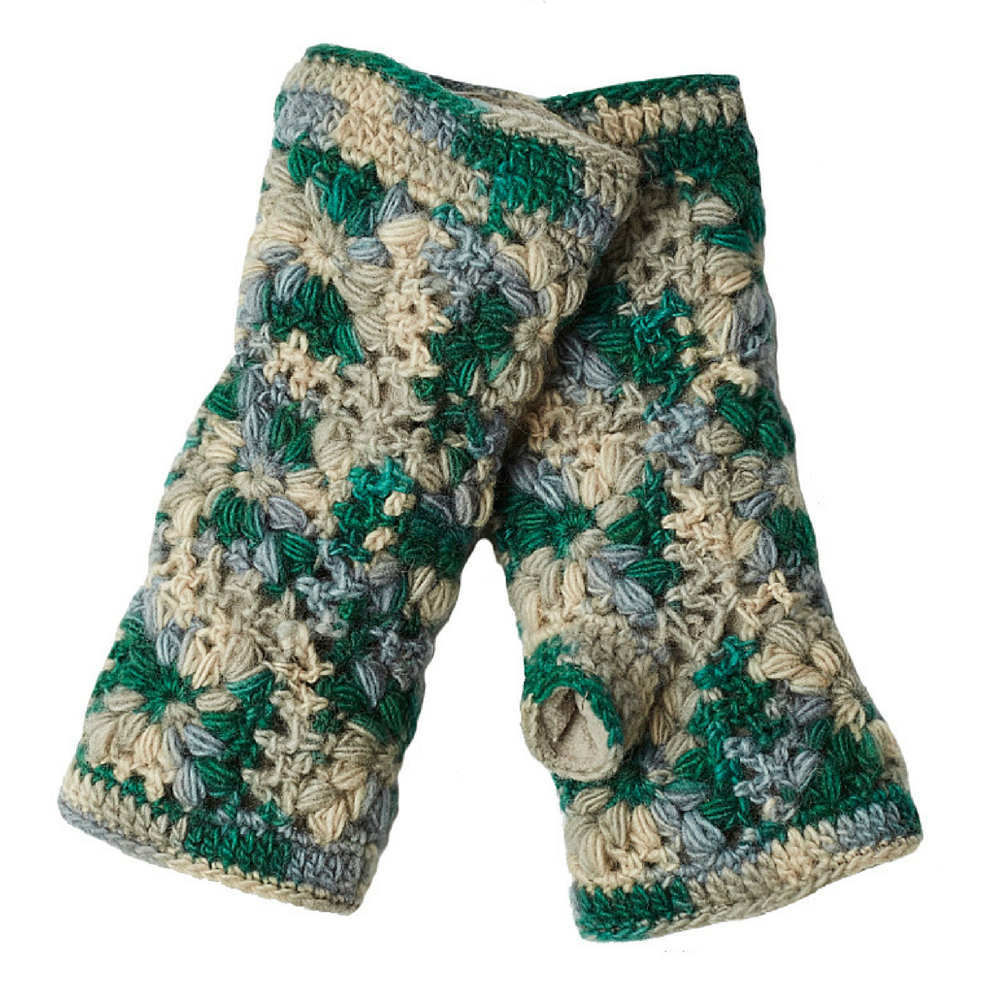 Flower Crochet Fingerless Gloves by Nirvanna Designs