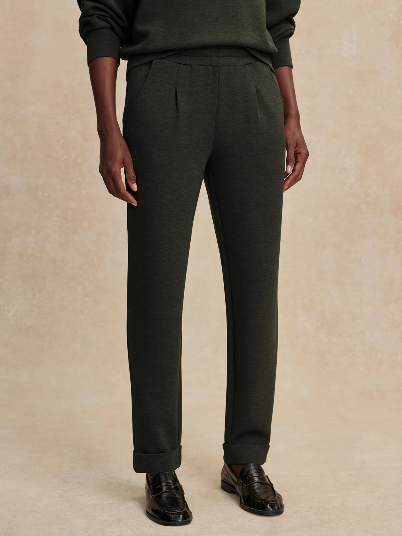 The Rolled Cuff Pant 28.5 by Varley | Olive Marl