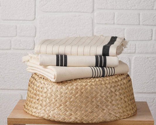 Soft Bliss Turkish Towel Set by Moa | 9 Stripes - Zen&Zip