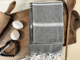 Kitchen or Bathroom Hand Towels with Tassels, Turkish Cotton - Zen&Zip