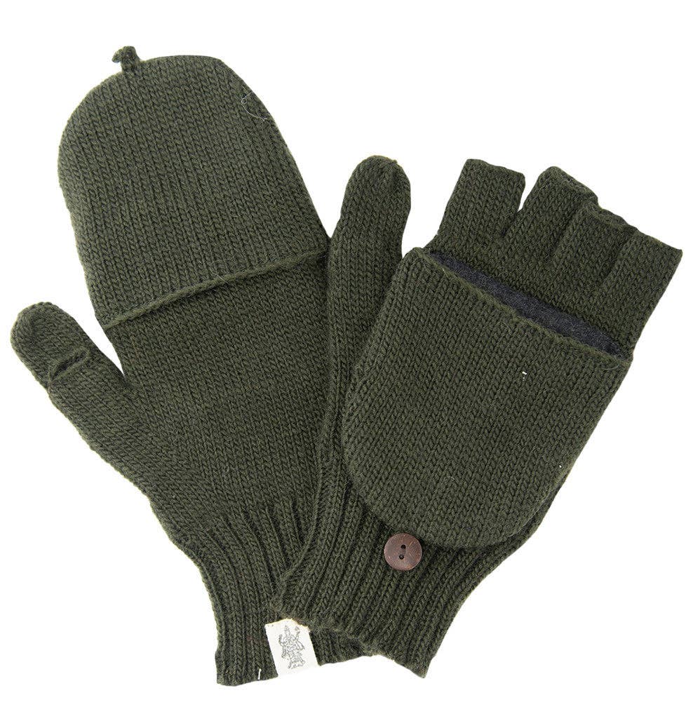 Bryant Fingerless Gloves w/ Flap by Nirvanna Designs