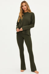 Beach Riot Tory Pant in Olive Sweater Rib