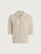 Arney Half Zip Knit Polo by Varley | Egret