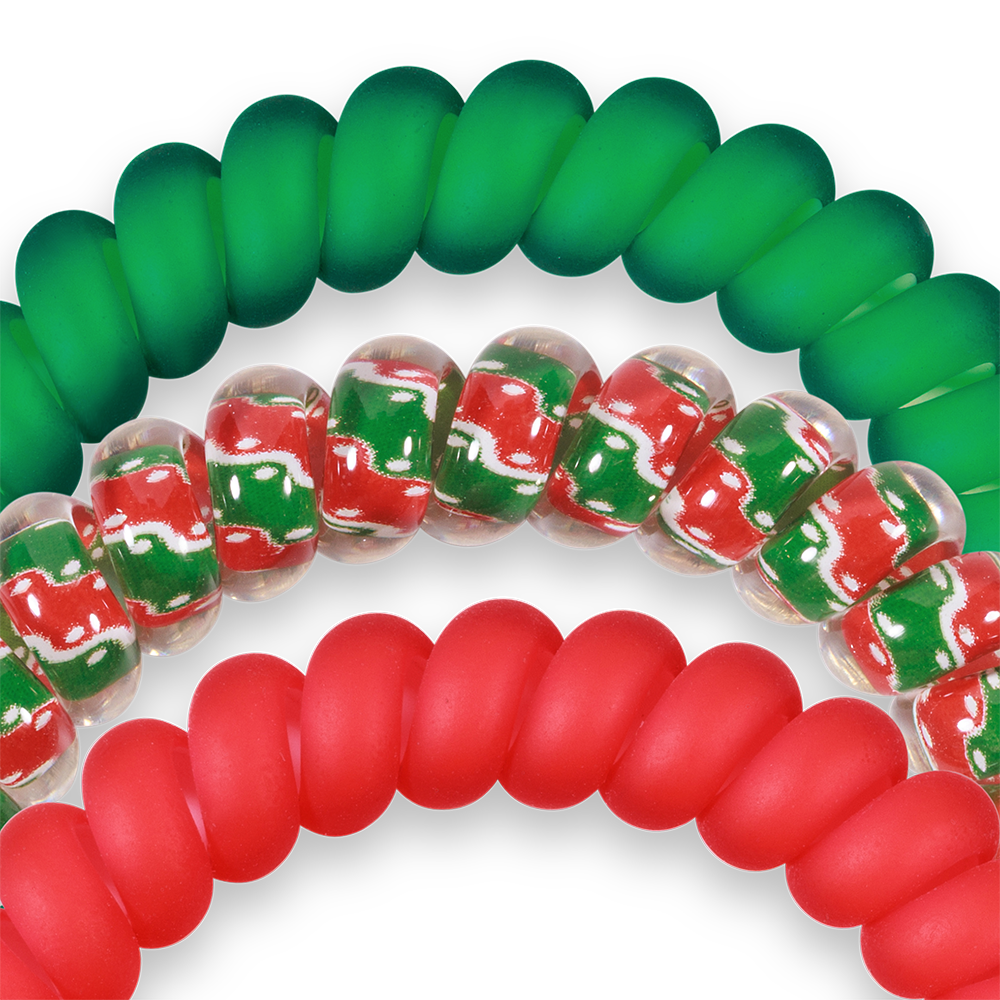 Spiral Hair Coils | Small | Naughty or Nice Hair Ties - Zen&Zip