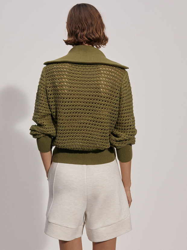 Eloise Full Zip Knit Fresh Fern