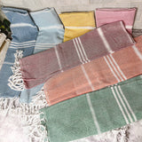 Kitchen or Bathroom Hand Towels with Tassels, Turkish Cotton - Zen&Zip