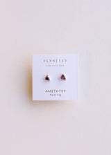 Mini Energy Gem Earrings  by JaxKelly | Amethyst