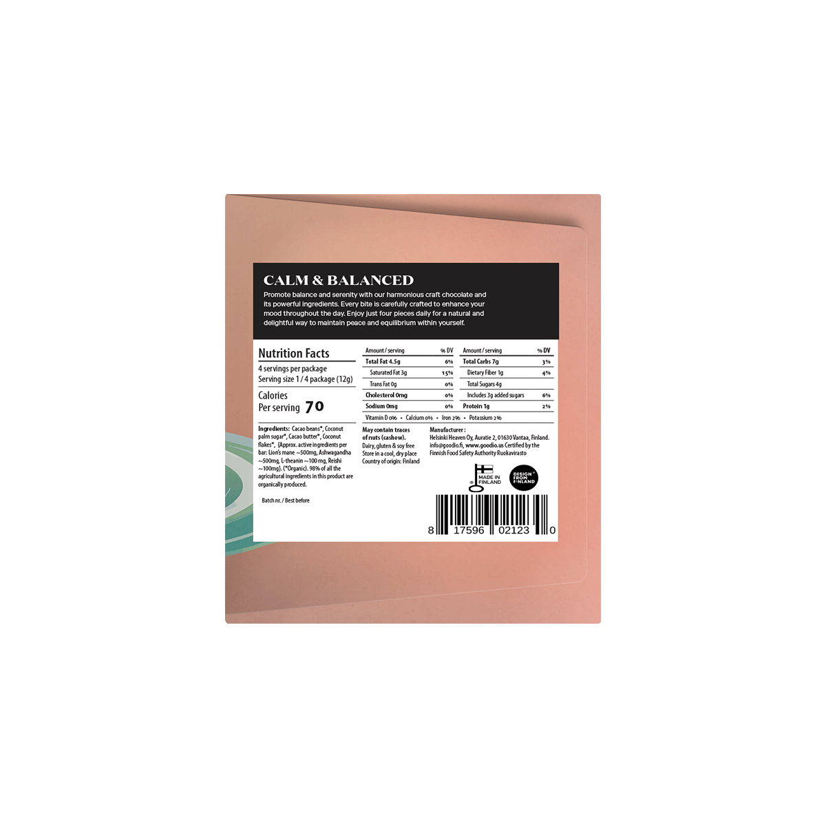 Calm & Balanced Chocolate 49% - Zen&Zip