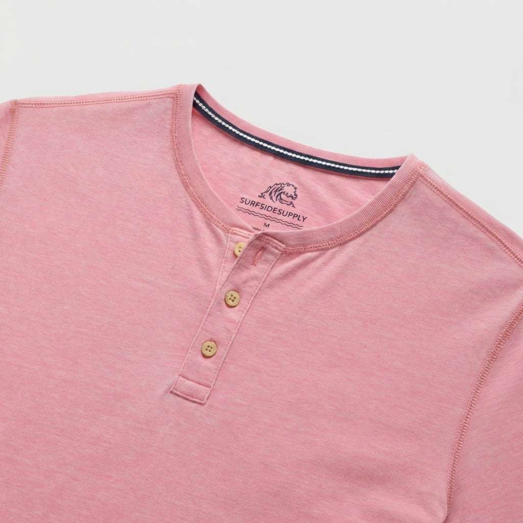 Sean Burnout Henley by SurfSideSupply | Brandied Apricot - Zen&Zip