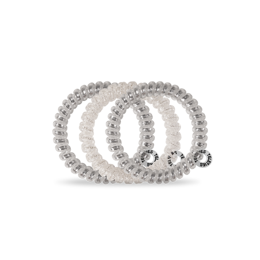 Spiral Hair Coils | Small | Silver Slay Hair Ties - Zen&Zip