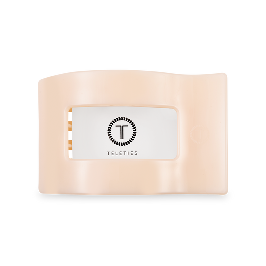 Flat Rectangle Hair Clip | Medium | Almond Beige - Zen&Zip