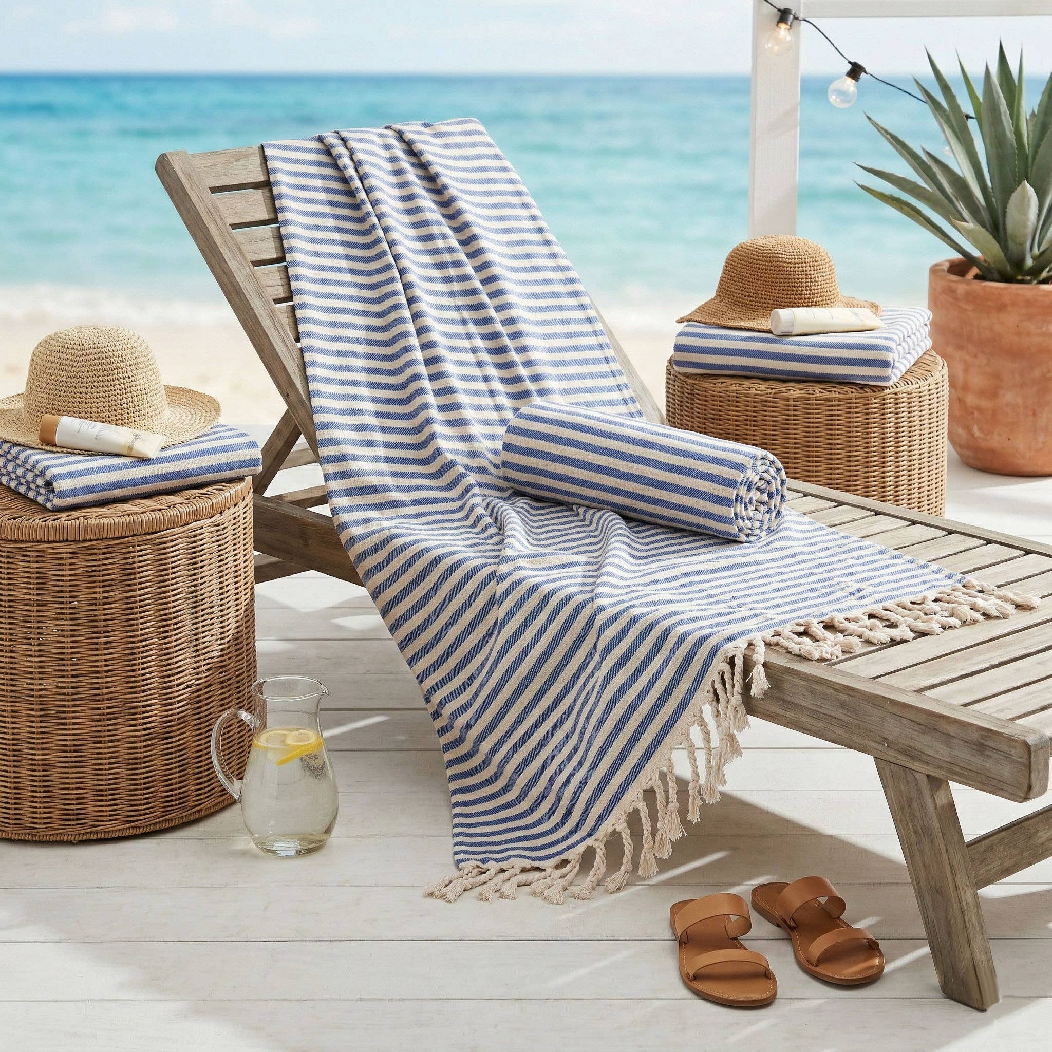 Turkish Towels Large, 100% Cotton Towels | 40x70" | 200 GSM - Zen&Zip