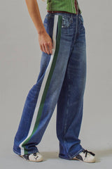 Faux Denim Side Stripe Track Pant by Fashion Week | Denim