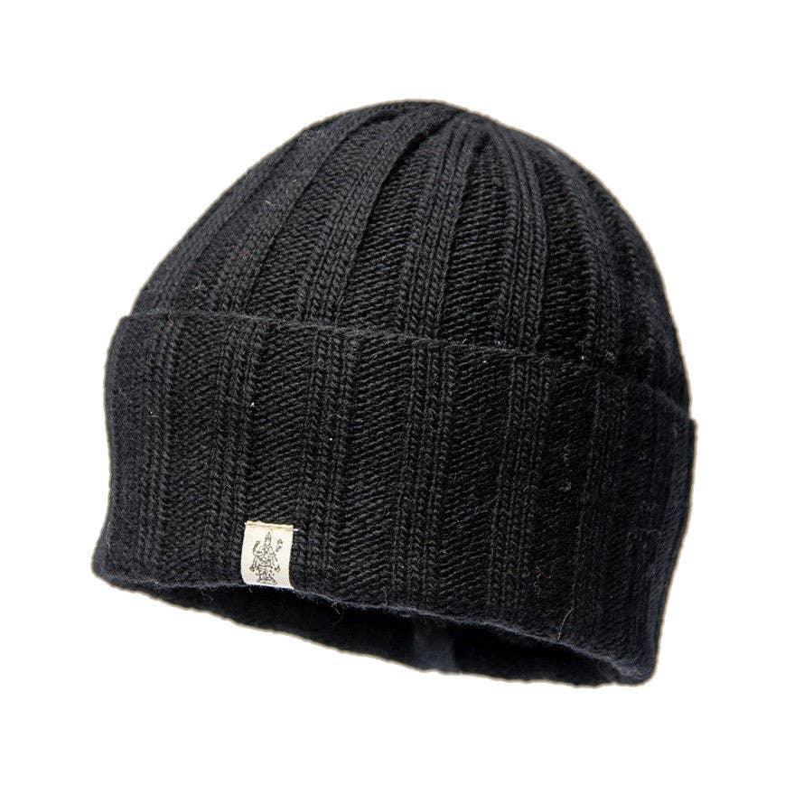 Ribbed Beanie by Nirvanna Designs | Black