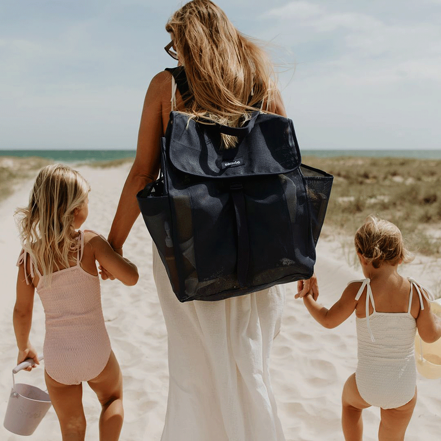 Beach Hauler Mesh Backpack by Sande | Deep Sea