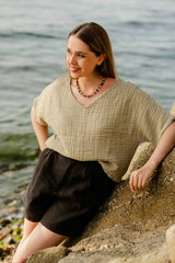 Linen Shorts by Moa | Black - Zen&Zip