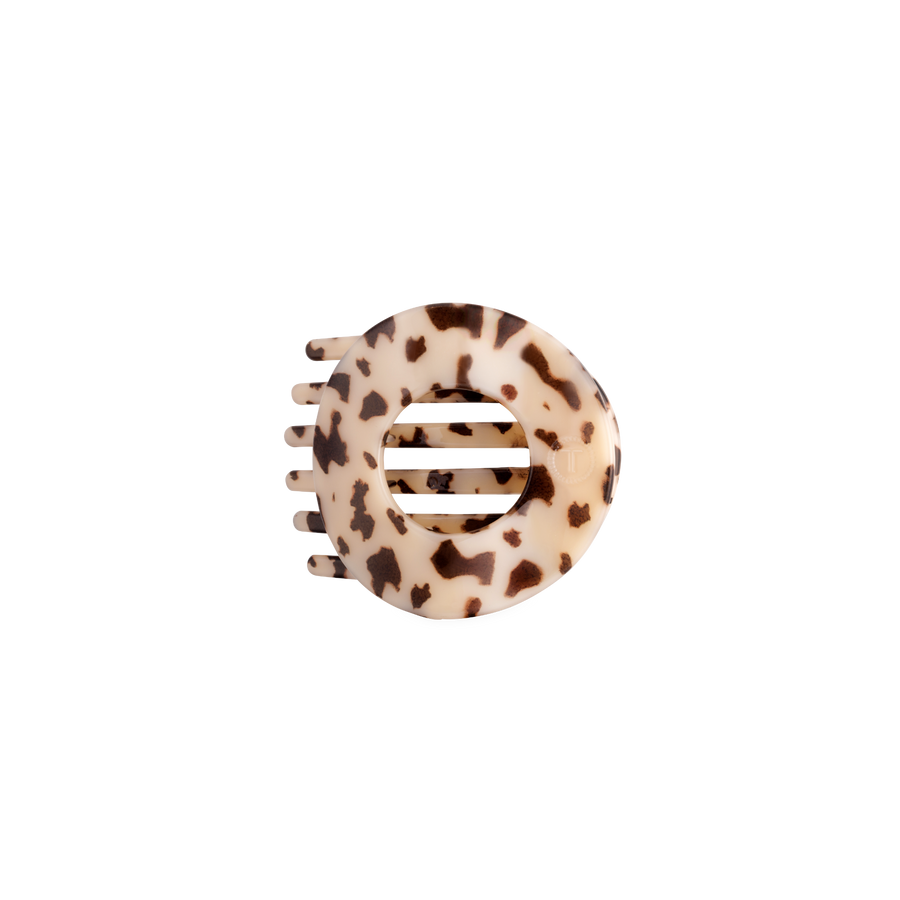 Blonde Tortoise Small Flat Circle Hair Clip